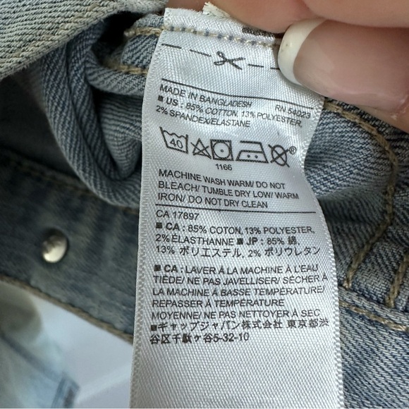 Banana Republic Classic Blue Denim Trucker Jacket XS - Picture 11 of 11